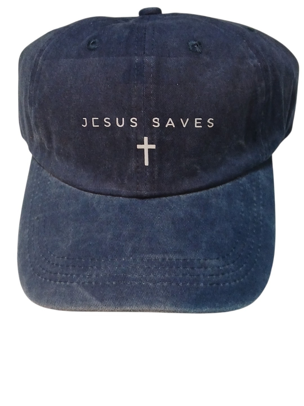 Access - NWOT, Denim, Embroidered Christian Caps, Adjustable Strap Metal Buckle - Picture 8 of 10
